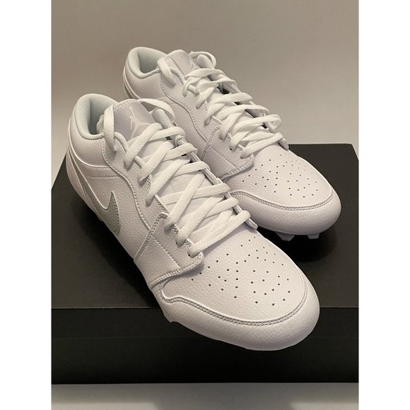 Nike Air Jordan 1 Low TD White Gray Football Cleats FJ6245-101 Men’s Size 13 US main image 6